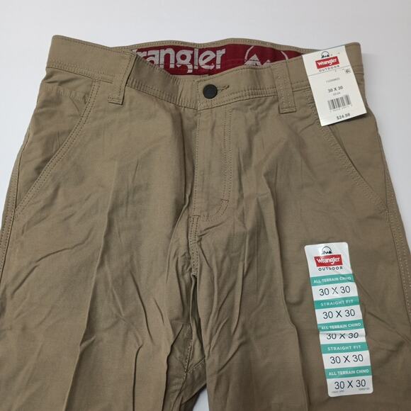 Wrangler All Terrain Chino Pants Men's 30x30 Brindle Stretch - Picture 4 of 8
